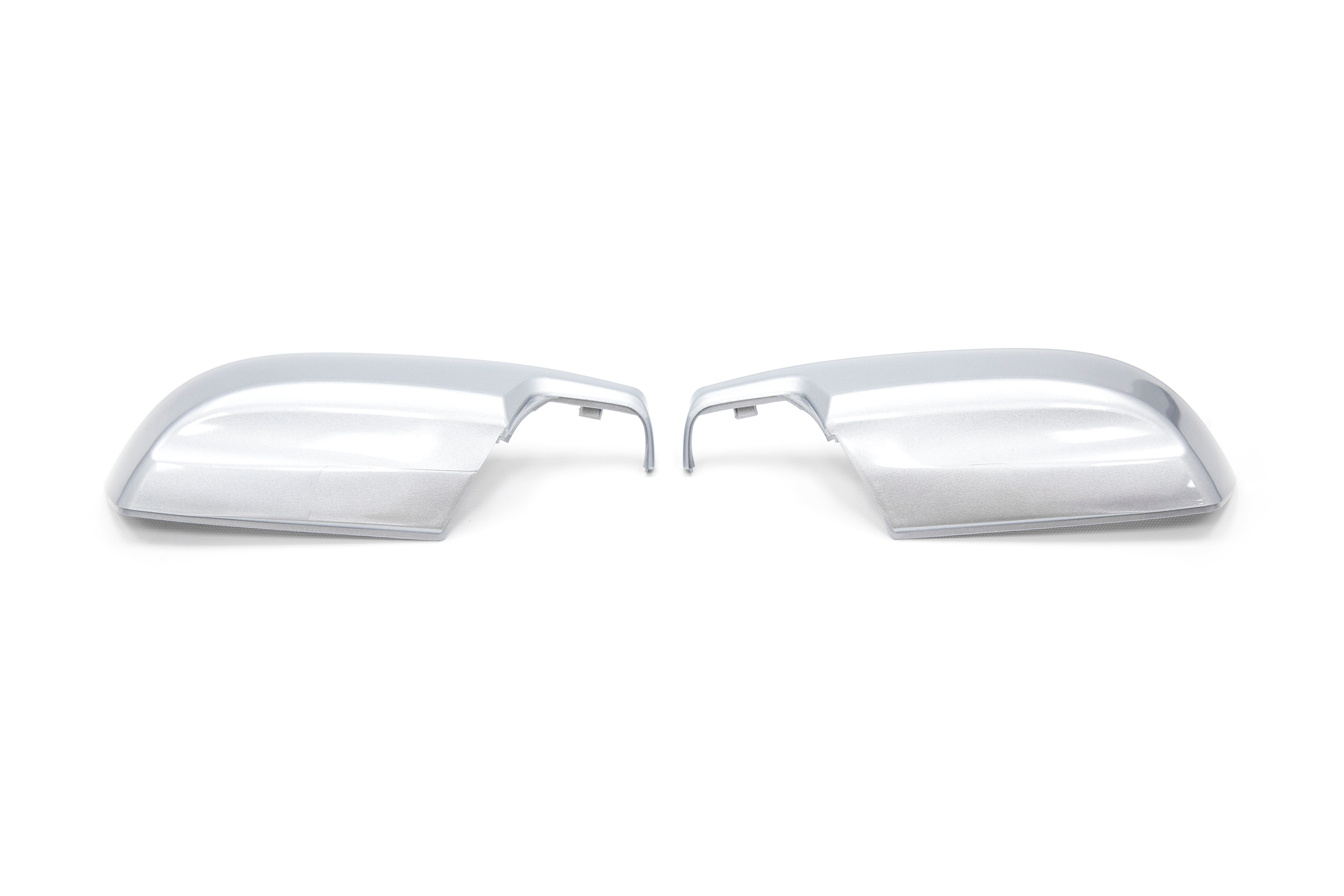 OLM Paint Matched Lower Mirror Covers - Ice Silver Metallic / Steel (G1U) - 2015-2021 Subaru WRX / STI / 2015-2017 Crosstrek / 2015-2016 Impreza